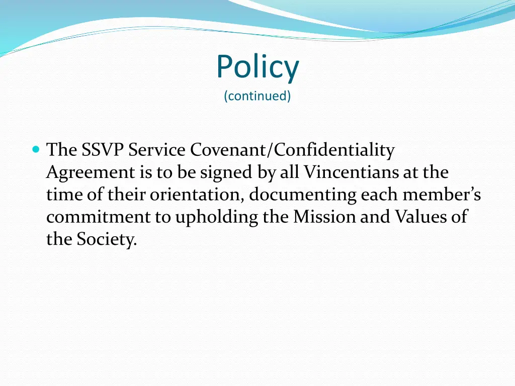 policy continued 1