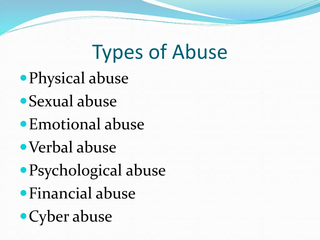 types of abuse 1
