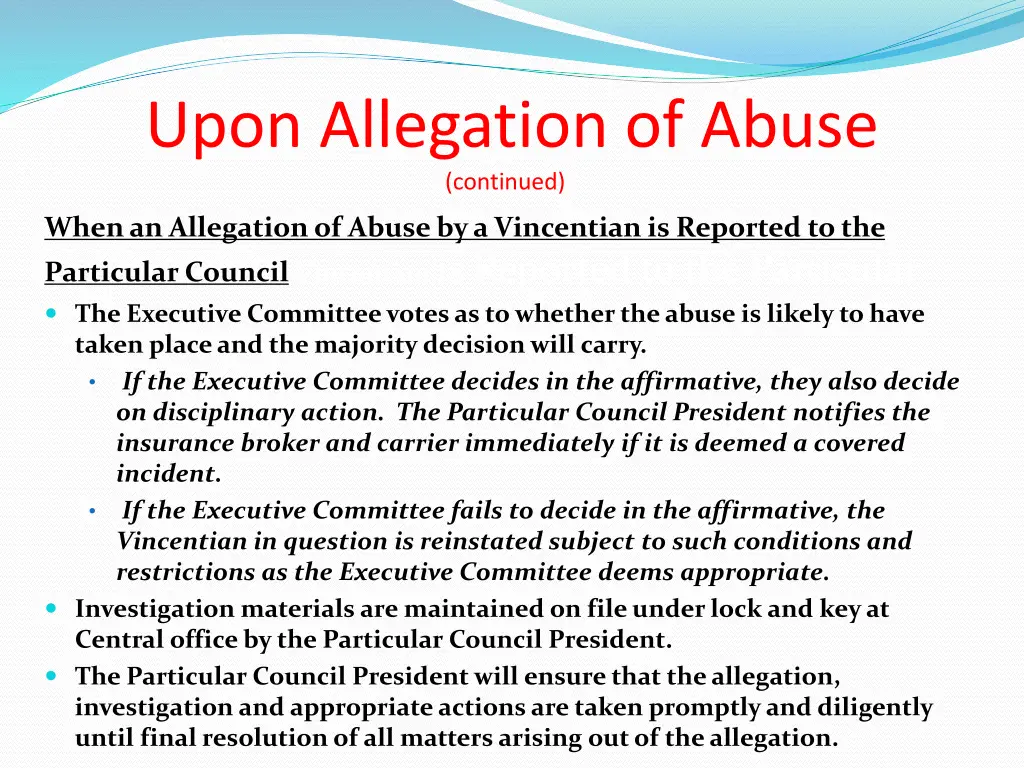 upon allegation of abuse continued d 1