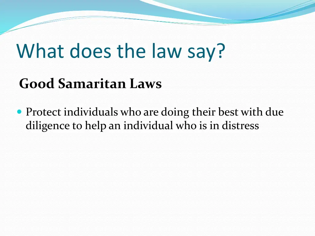 what does the law say 3