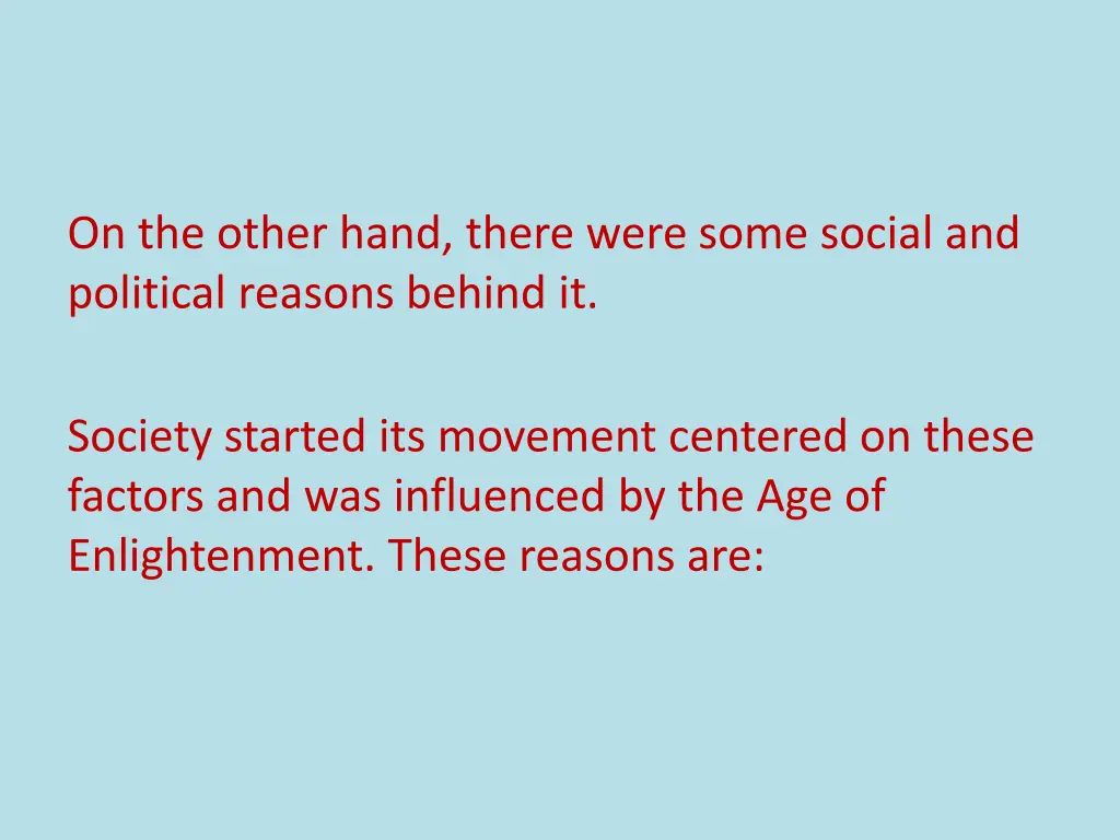 on the other hand there were some social