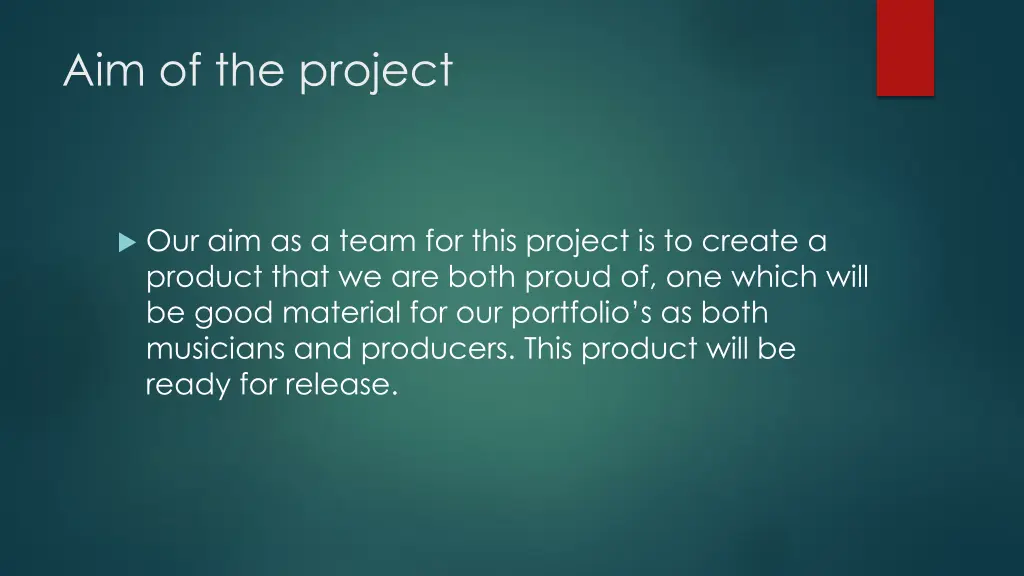 aim of the project