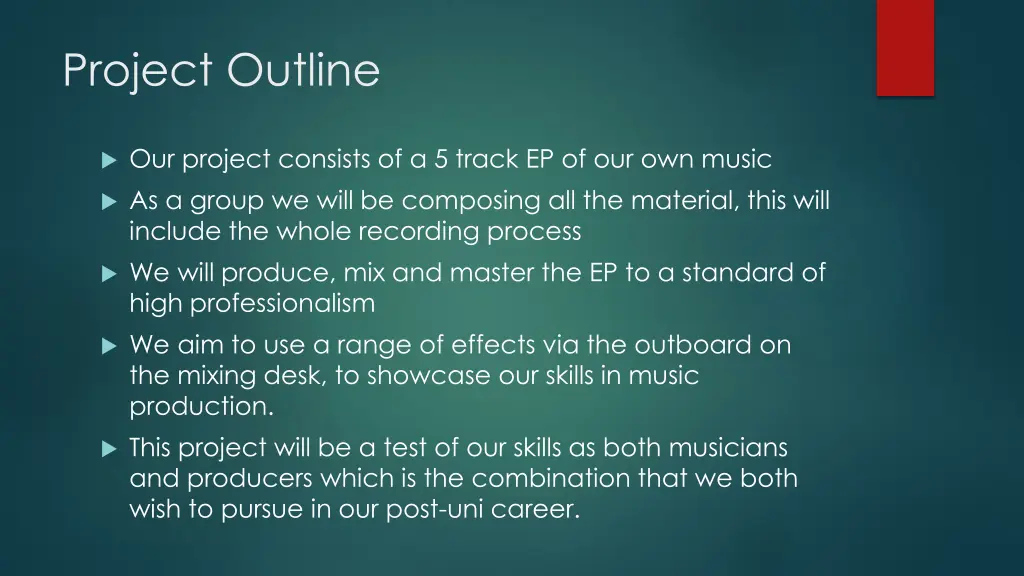 project outline