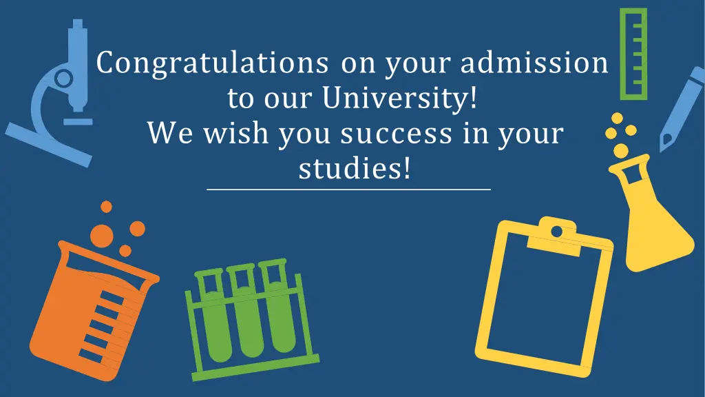 congratulations on your admission