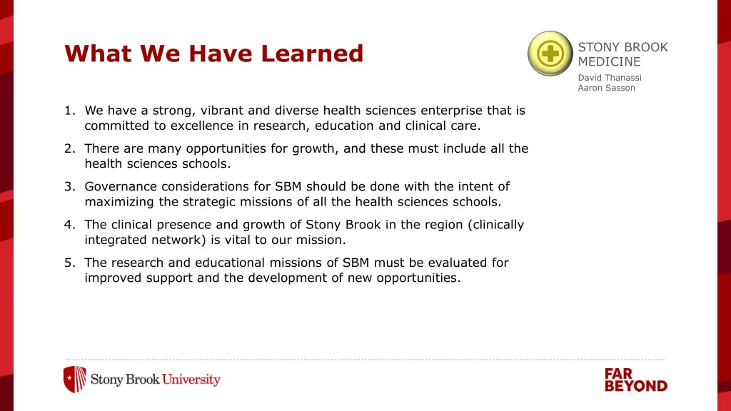what we have learned
