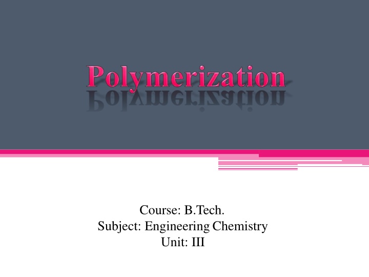 course b tech subject engineeringchemistry unit