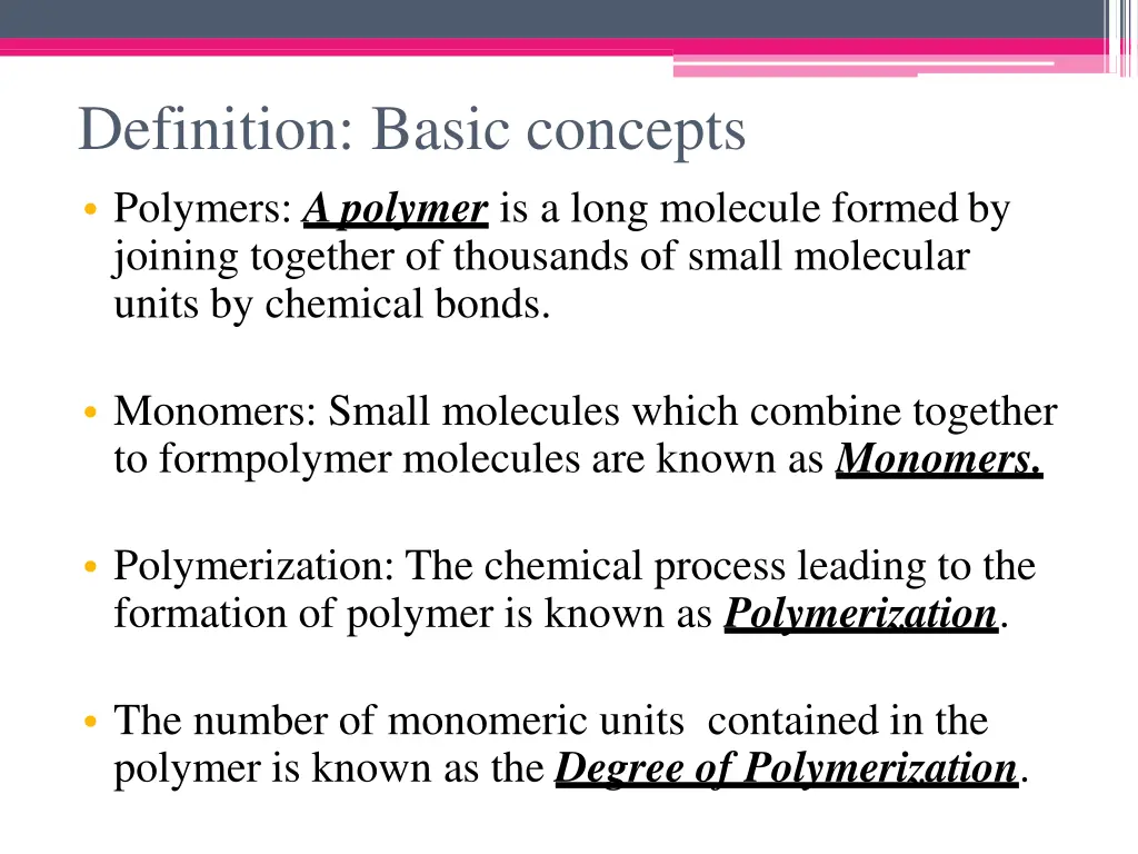 definition basic concepts polymers a polymer