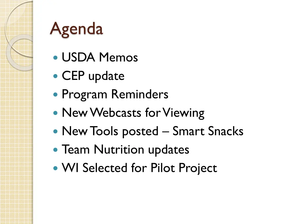 agenda