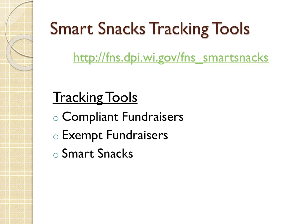 smart snacks tracking tools