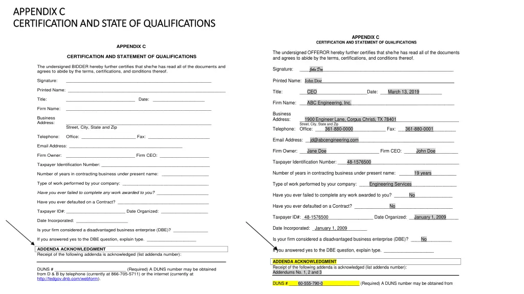 appendix c appendix c certification and state 1