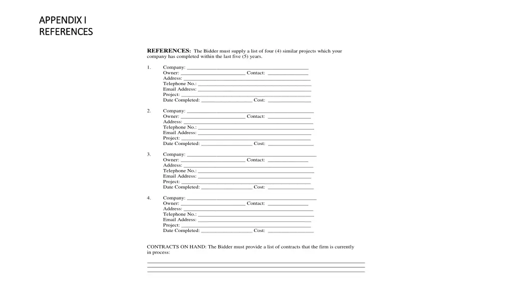 appendix i appendix i references references