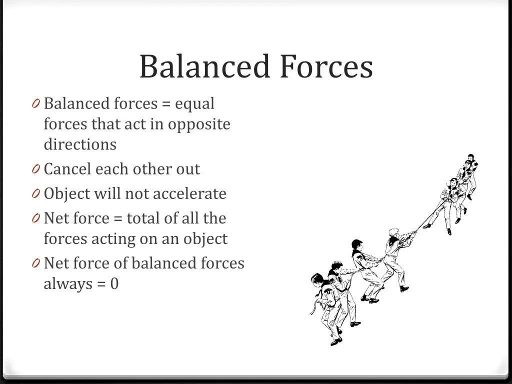balanced forces 0 balanced forces equal forces