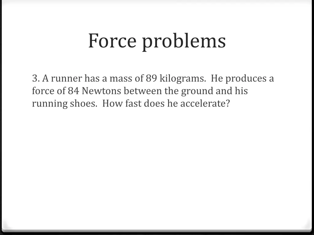 force problems 1