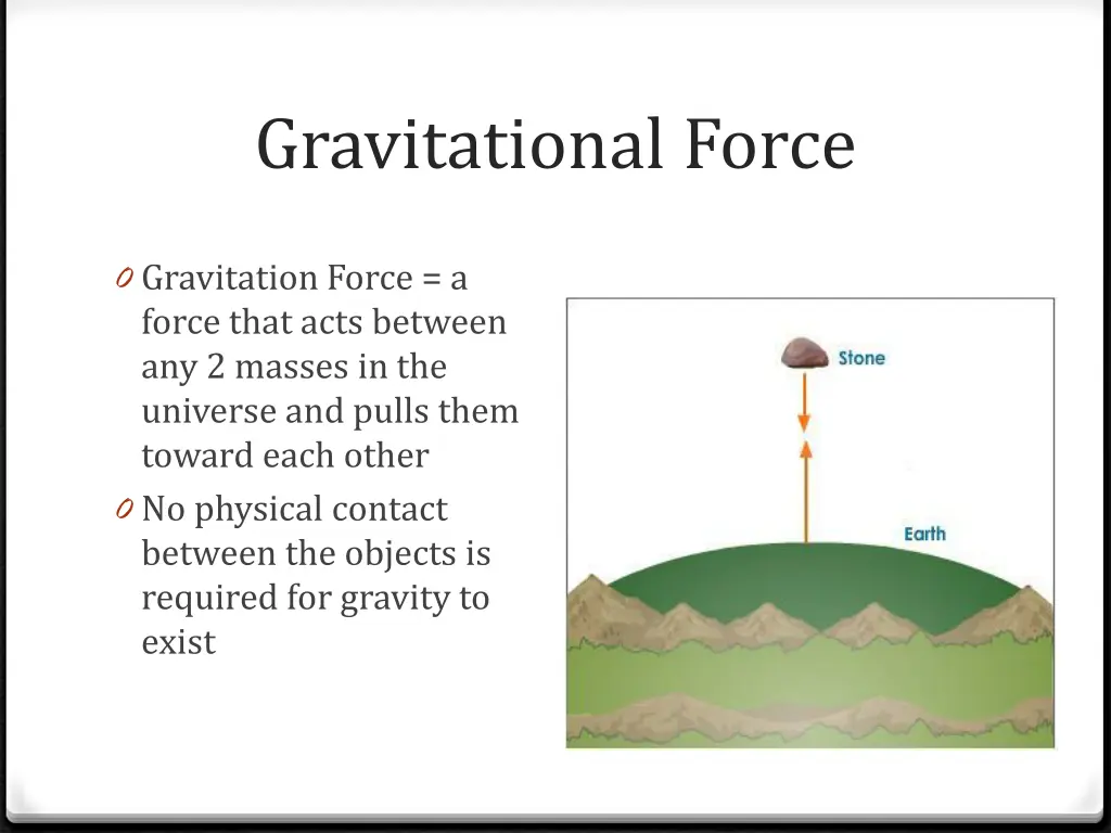 gravitational force
