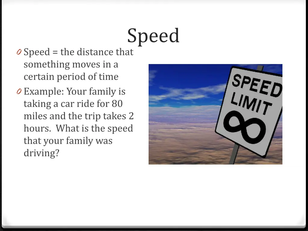 speed