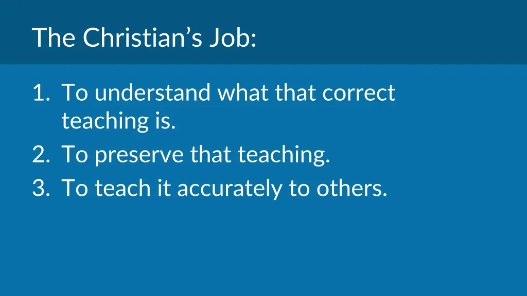 the christian s job 2