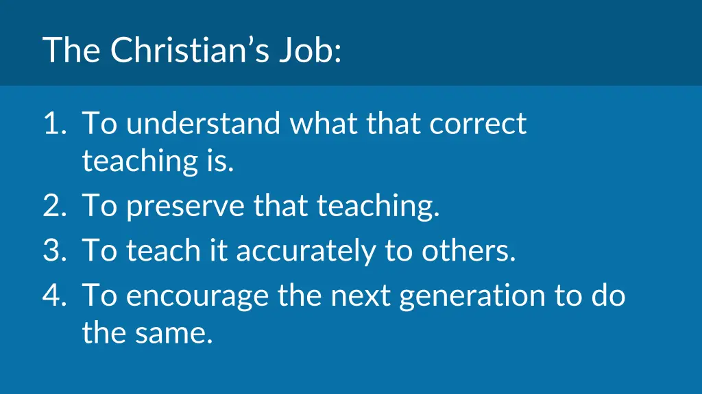 the christian s job 3