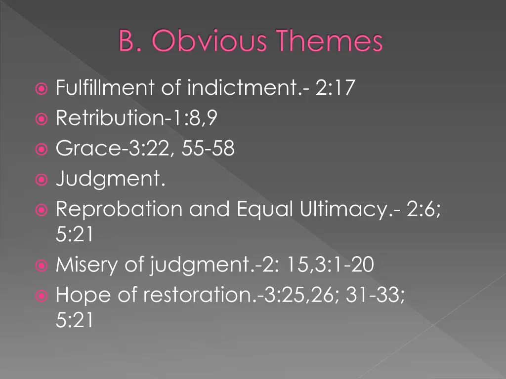 b obvious themes