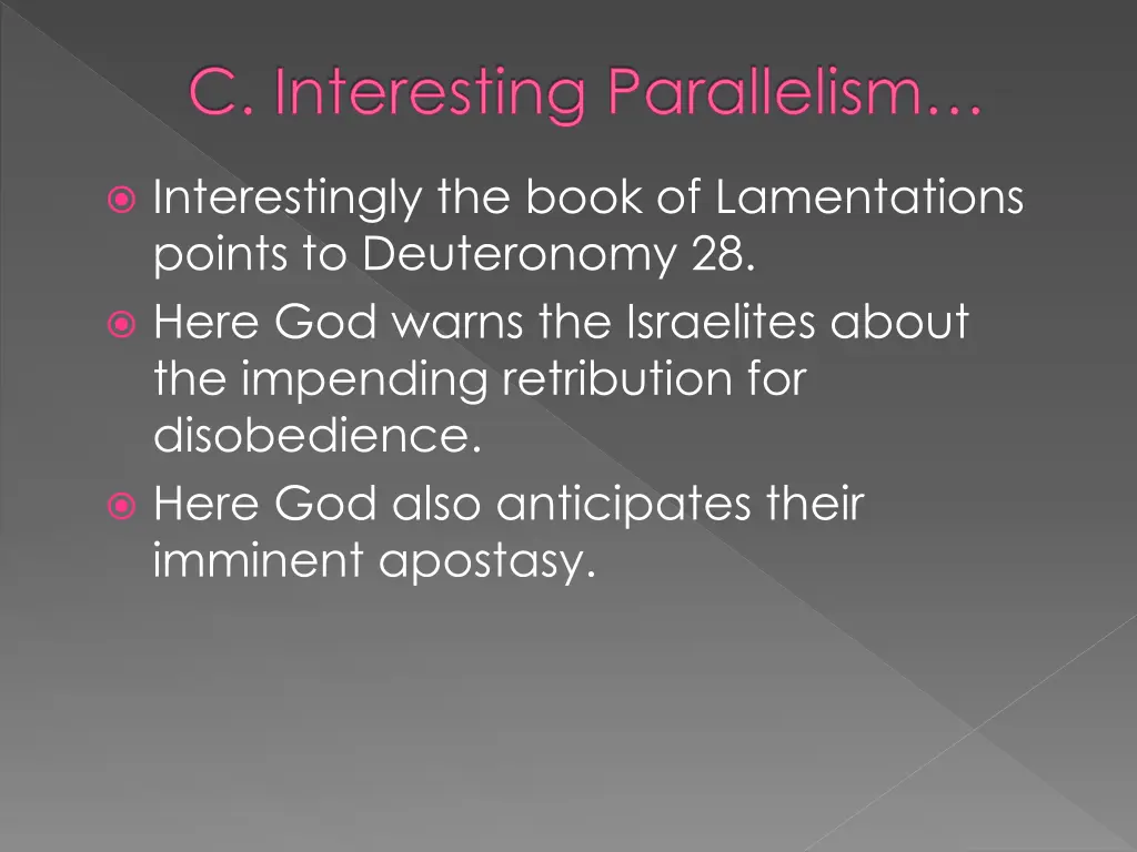 c interesting parallelism