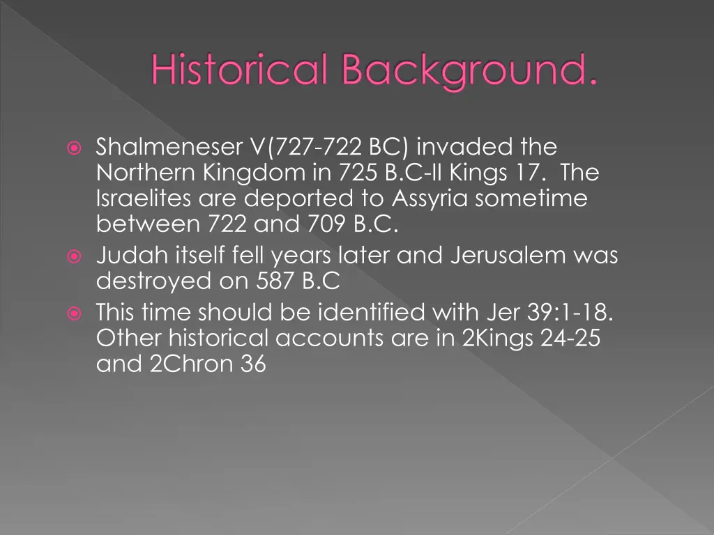 historical background