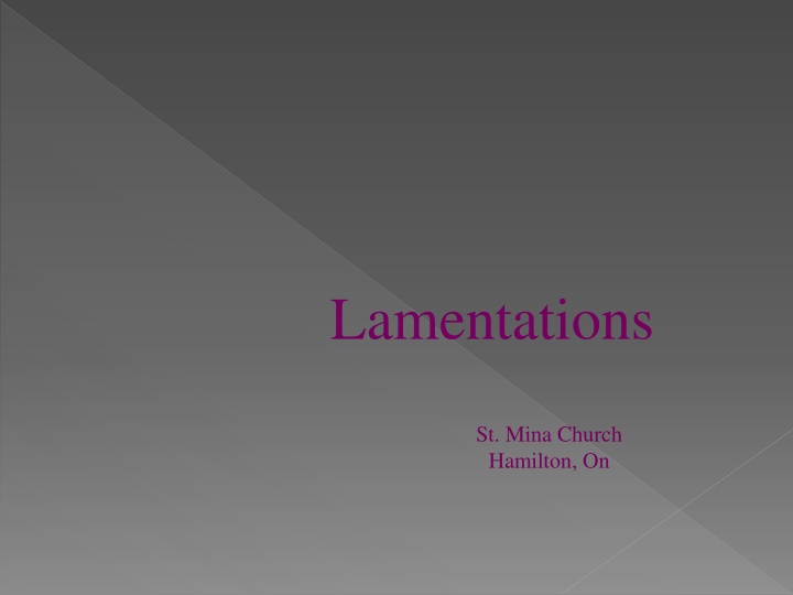 lamentations