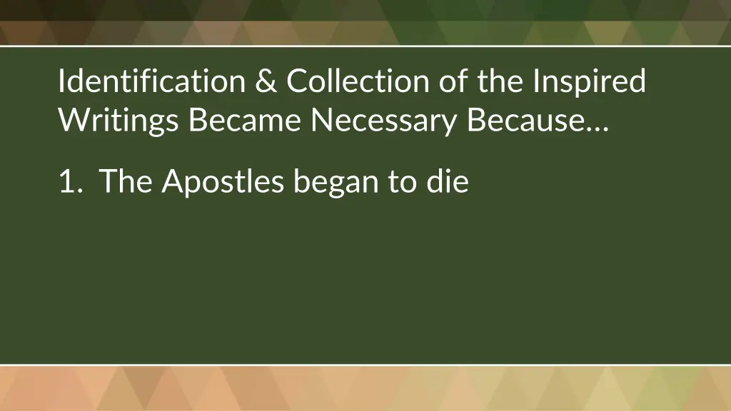 identification collection of the inspired