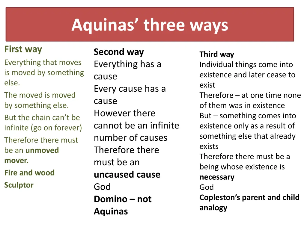 aquinas three ways