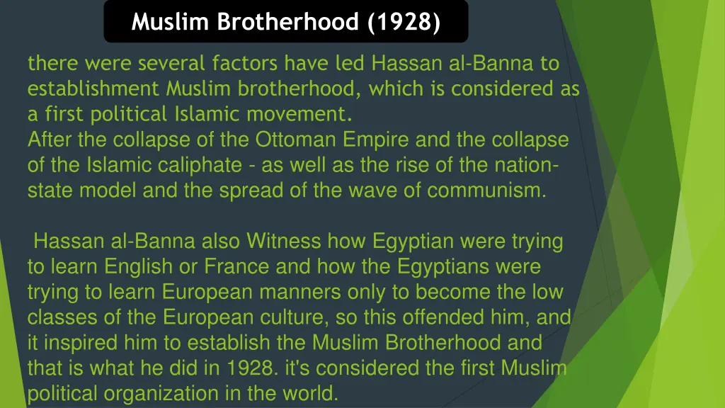 muslim brotherhood 1928
