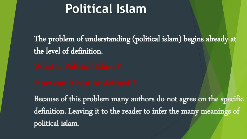 political islam