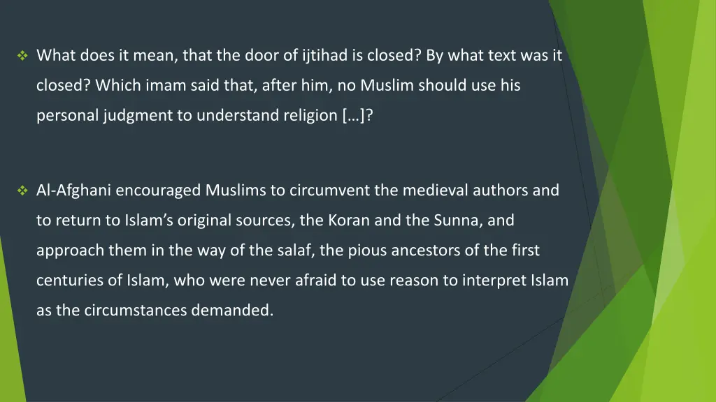 what does it mean that the door of ijtihad