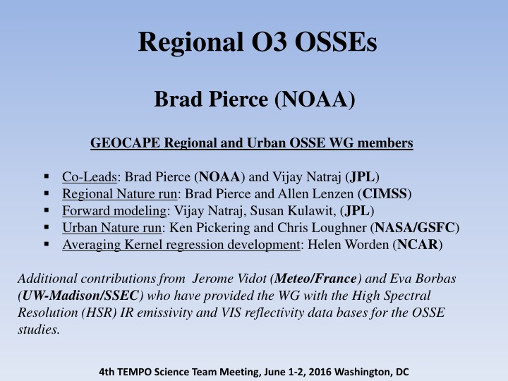 regional o3 osses