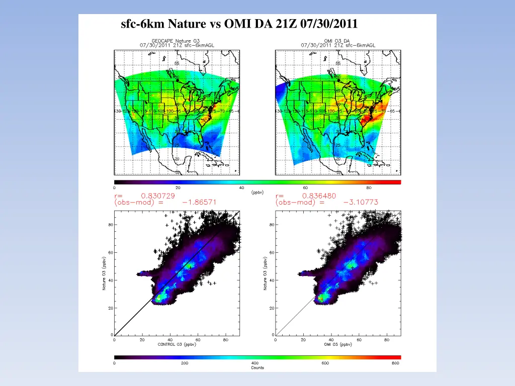 sfc 6km nature vs omi da 21z 07 30 2011