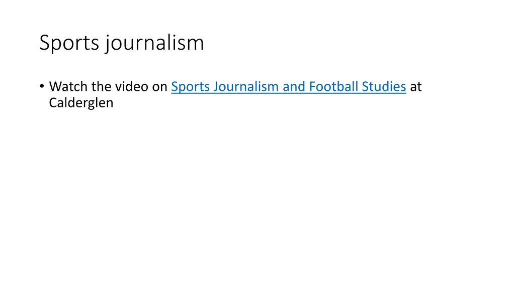 sports journalism