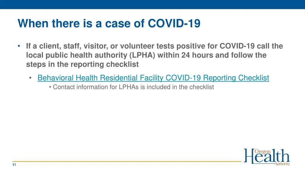 when there is a case of covid 19