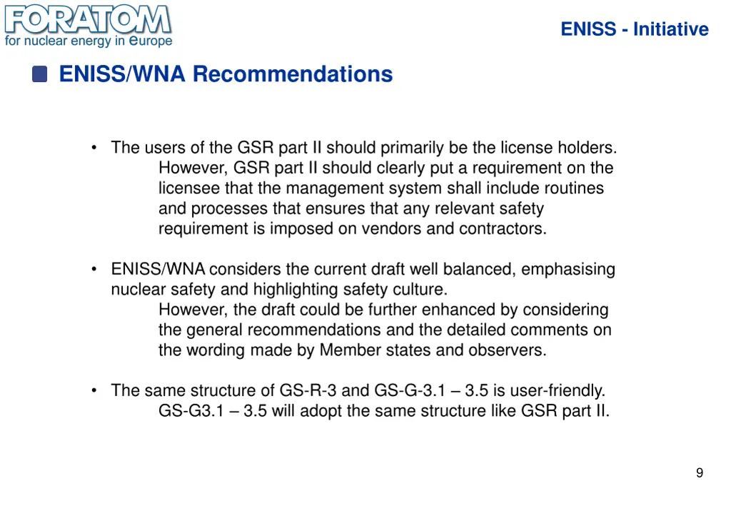 eniss initiative 8