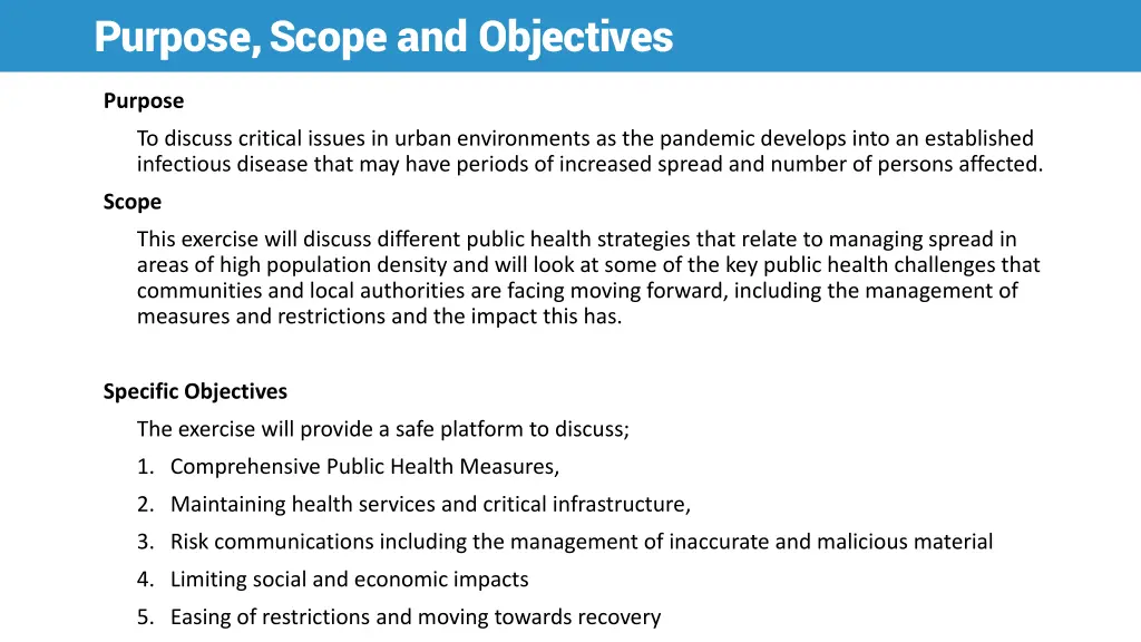 purpose scope and objectives