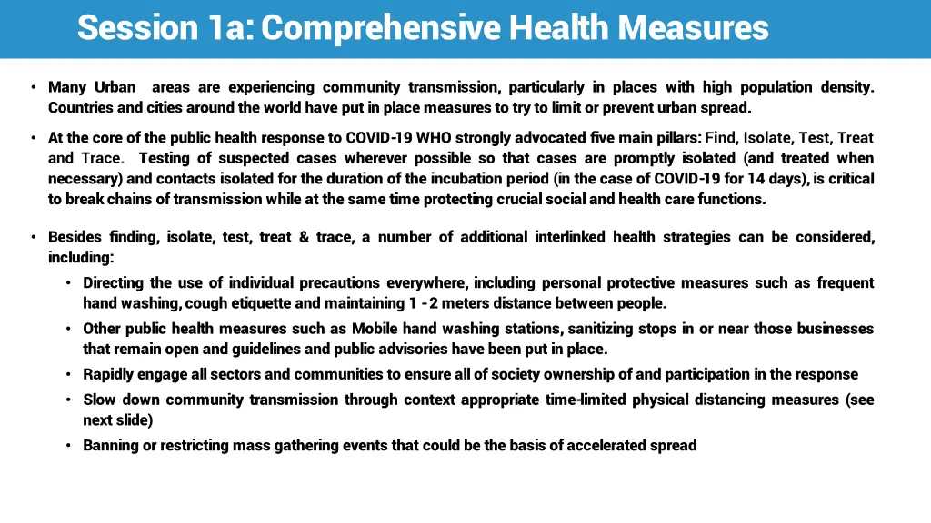 session 1a comprehensive health measures