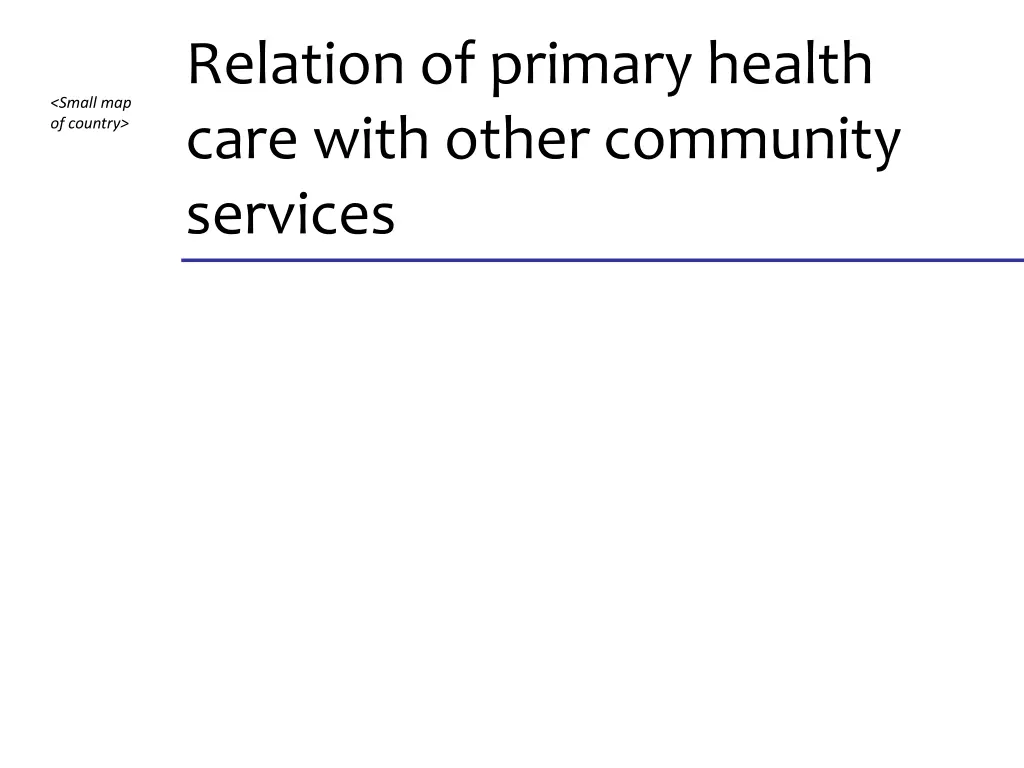 relation of primary health care with other