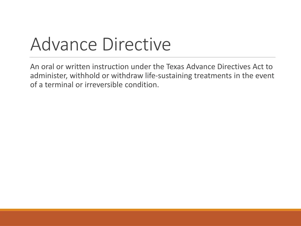 advance directive