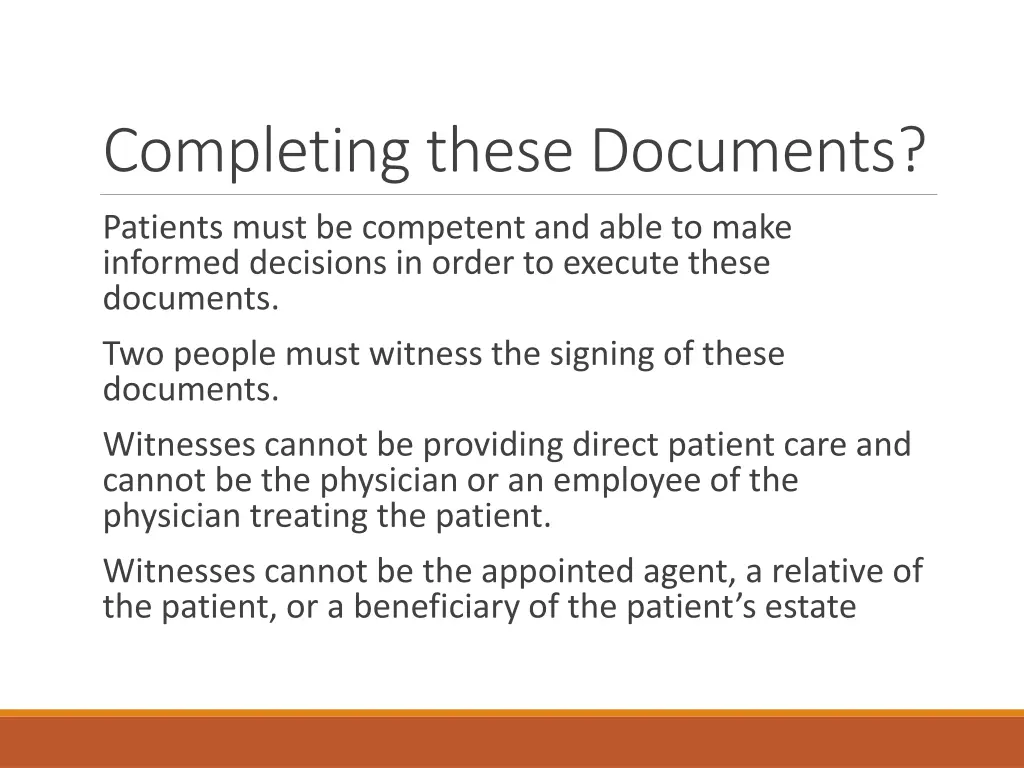 completing these documents
