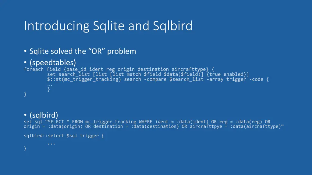 introducing sqlite and sqlbird