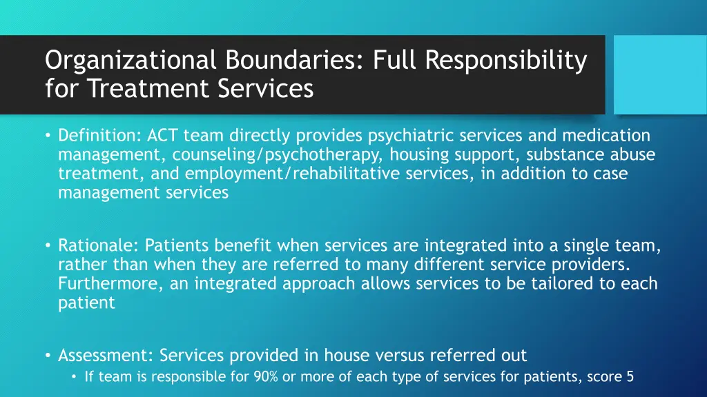 organizational boundaries full responsibility