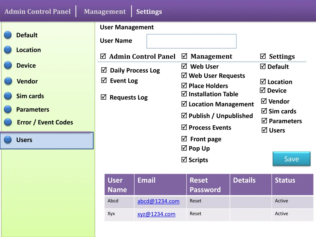 admin control panel 23