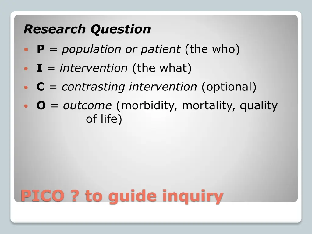 research question