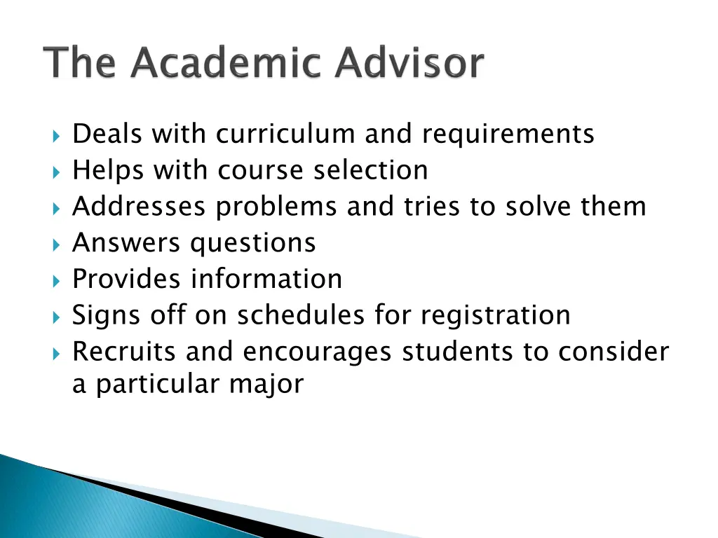 deals with curriculum and requirements helps with