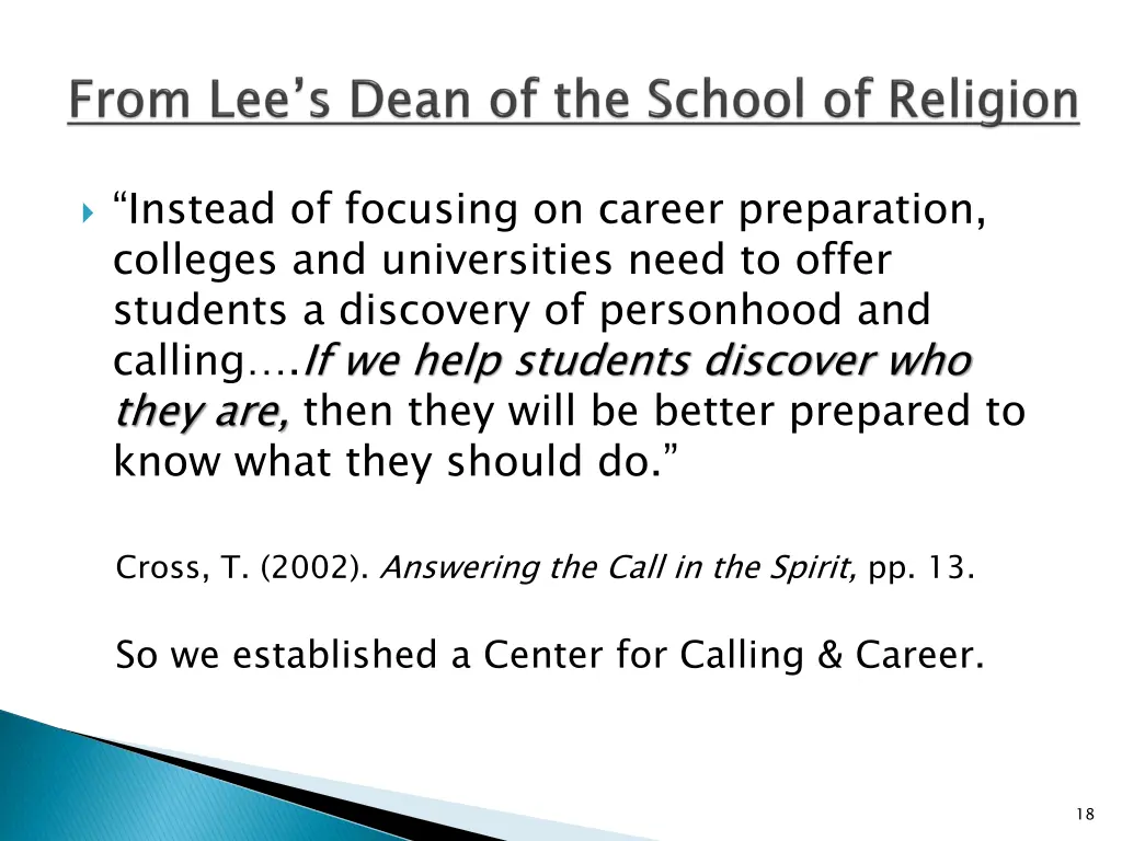 instead of focusing on career preparation