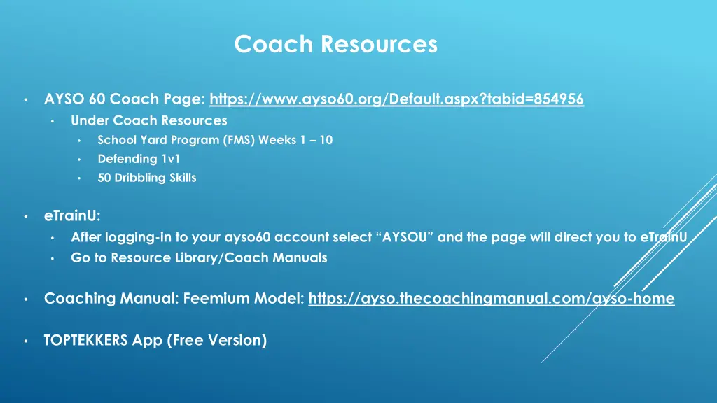 coach resources