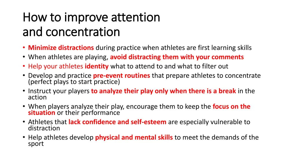 how to improve attention how to improve attention