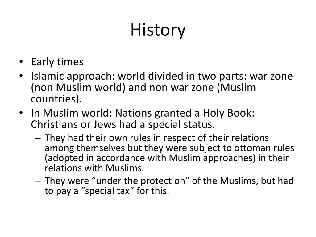 history