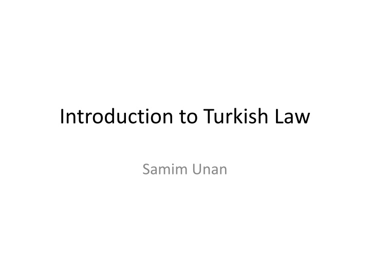 introduction to turkish law
